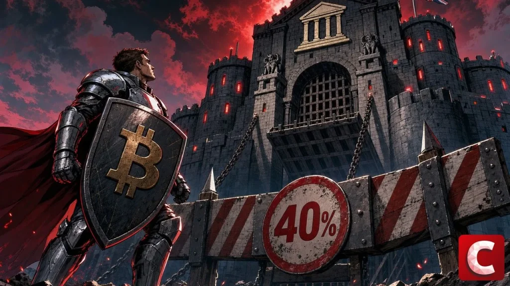 Débancarisation crypto au Royaume-Uni, un chevalier bloqué devant une forteresse bancaire