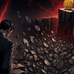 Tokens lancés depuis 2024 illustrés par des pièces crypto brisées et un seul survivant doré