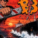 Trésor américain : un douanier géant brise un symbole Bitcoin et bloque un pétrolier dans un détroit