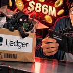 Appareils Ledger piégés : un cambrioleur miniature sort d'un colis de livraison face à un acheteur effaré