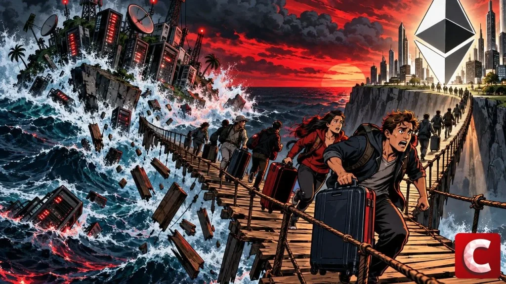 Layer 2 shutdown: travelers flee a sinking island across an Ethereum bridge